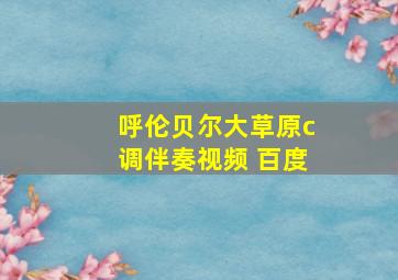 呼伦贝尔大草原c调伴奏视频 百度